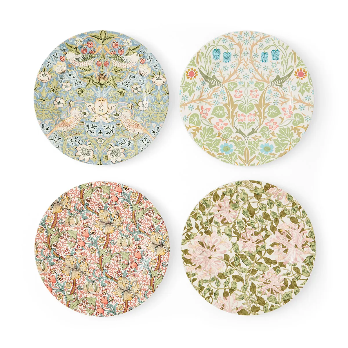 Spode Morrıs & Co 20 Cm - 4Lu Assortı Tabak Setı