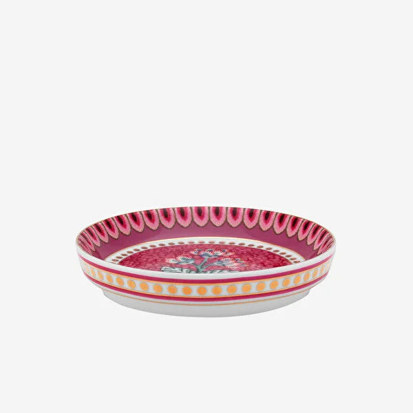 Kırmızı Porselen Çay Tabağı 9 cm