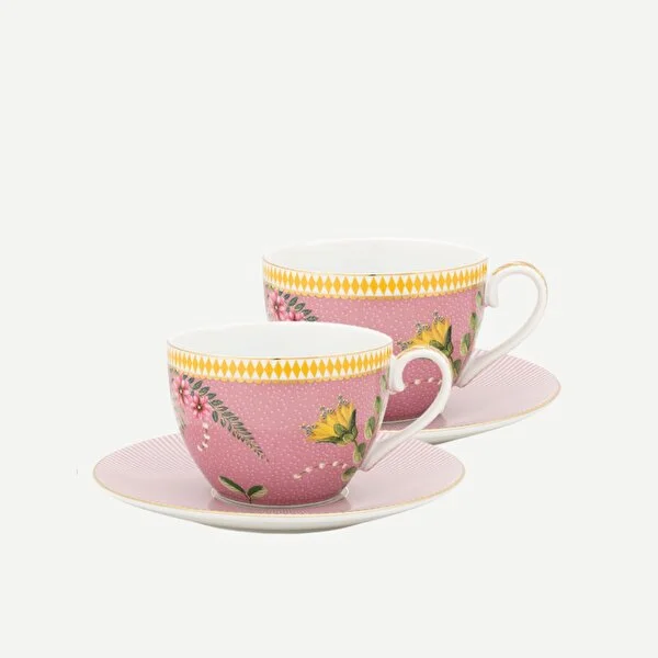 La Majorelle İkili Pembe Çay Fincanı Seti 280 ml.