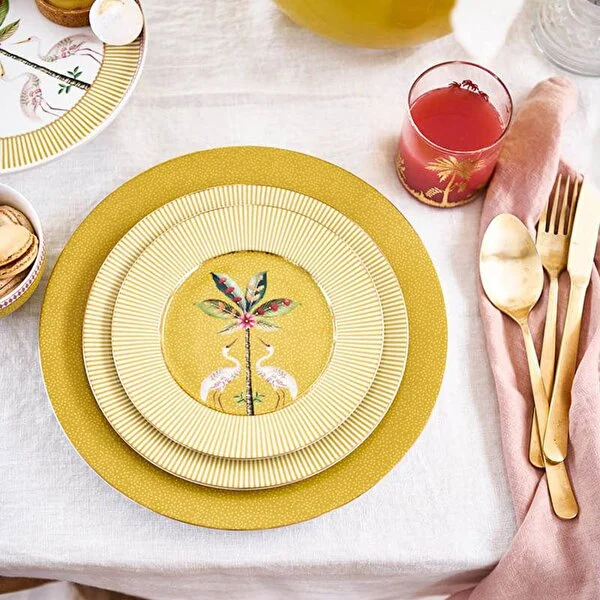Sarı Porselen Kahvaltı Tabağı 21 cm