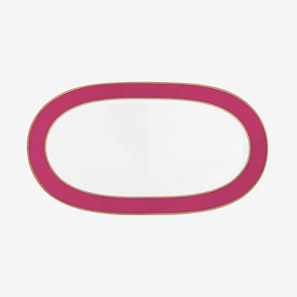 Chique Pembe Oval Tabak 28x16x2 cm