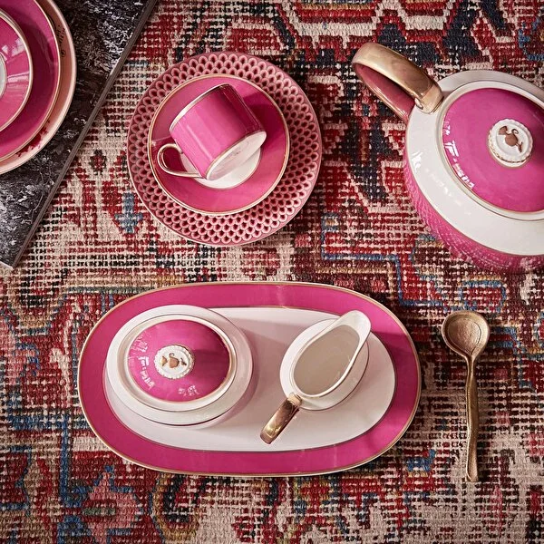 Chique Pembe Oval Tabak 28x16x2 cm