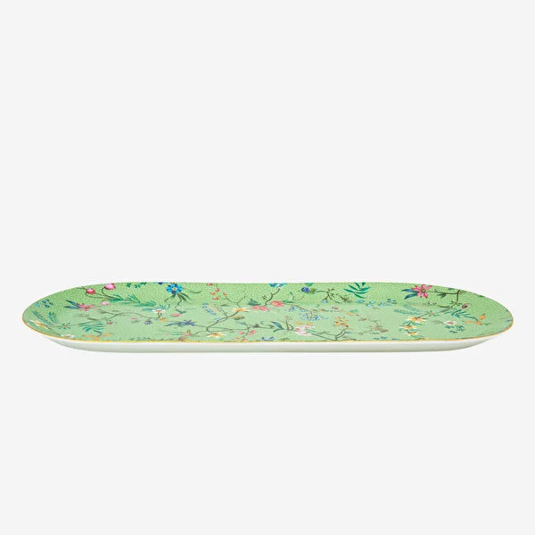 Jolie Yeşil Oval Kek Servis Tabağı 33 cm