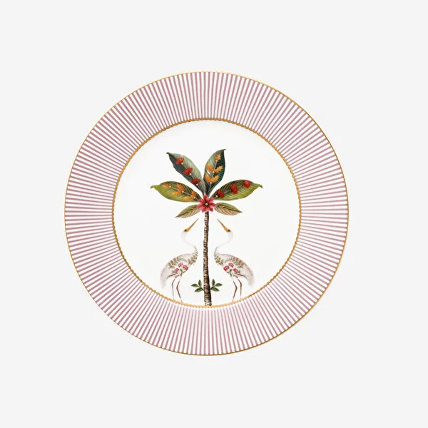 La Majorelle Pembe Kuşlu Tabak 21 cm 