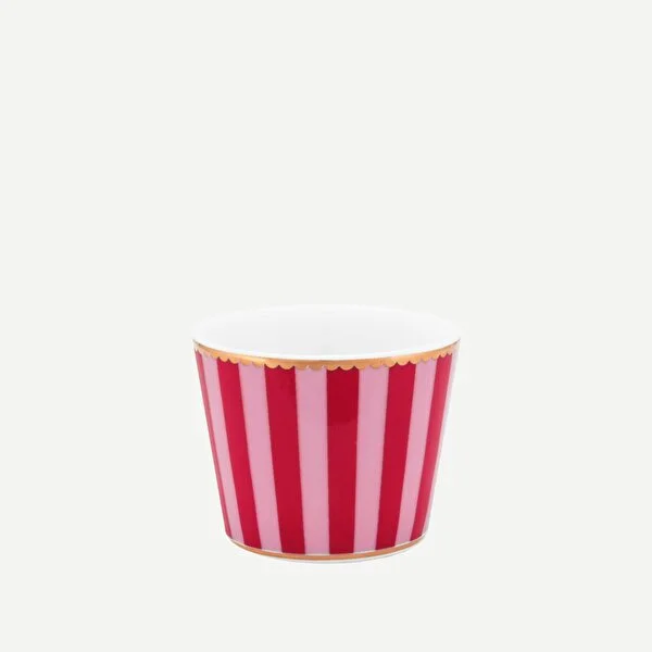 Egg Cup Love Birds Stripes Red-Pink