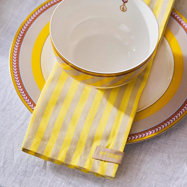 Chique Sarı Çizgili Kase 18 cm    8720874272045