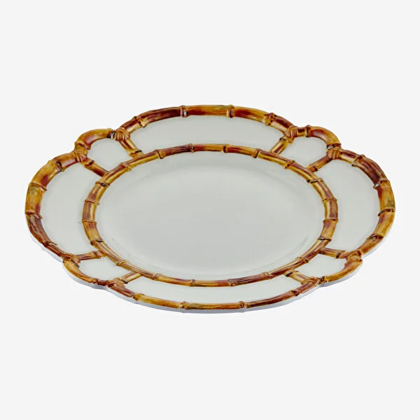 Bambu Beyaz Tabak 28 cm