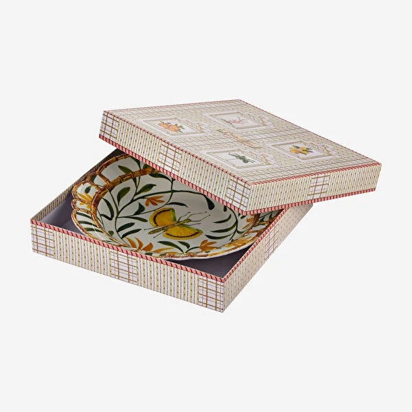 Bambu Kelebekli Servis Kasesi 38 cm