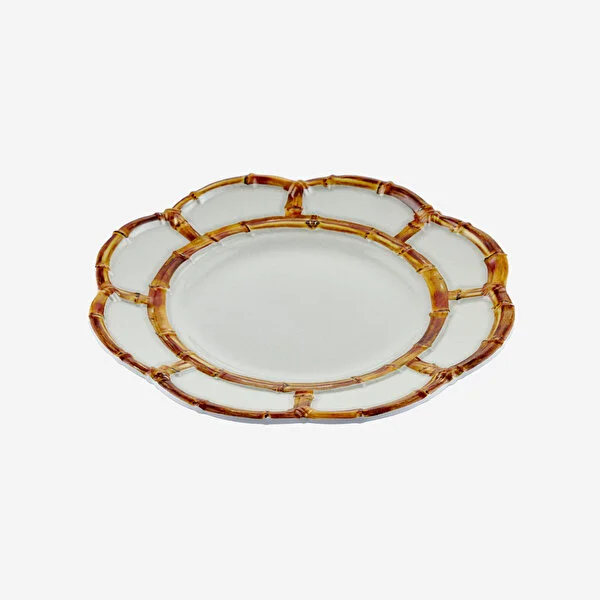 Bambu Beyaz Tabak 23 cm