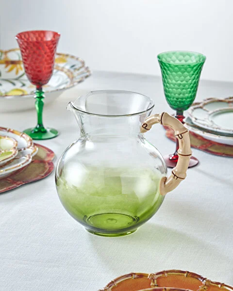 Bambu Yeşil Akrilik Sürahi