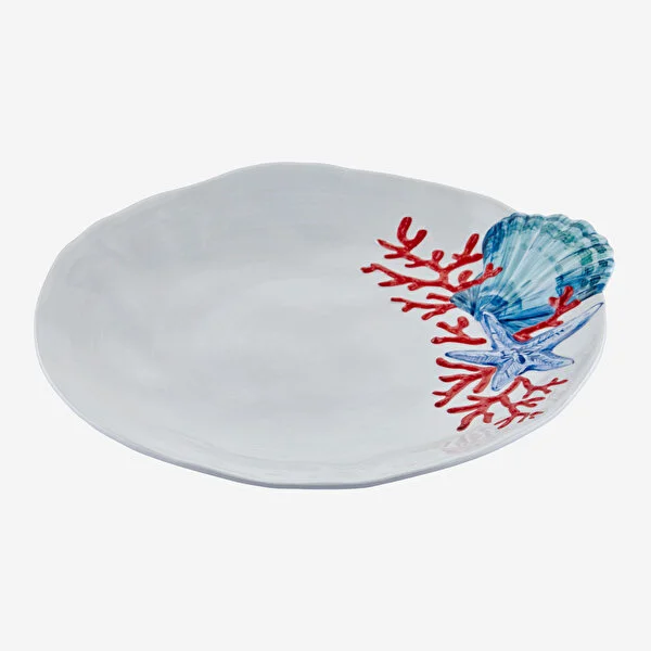 Mercan Beyaz Yemek Tabağı 28 cm