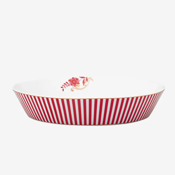 Royal Çizgili Pembe Çorba Tabağı 21,5 cm 