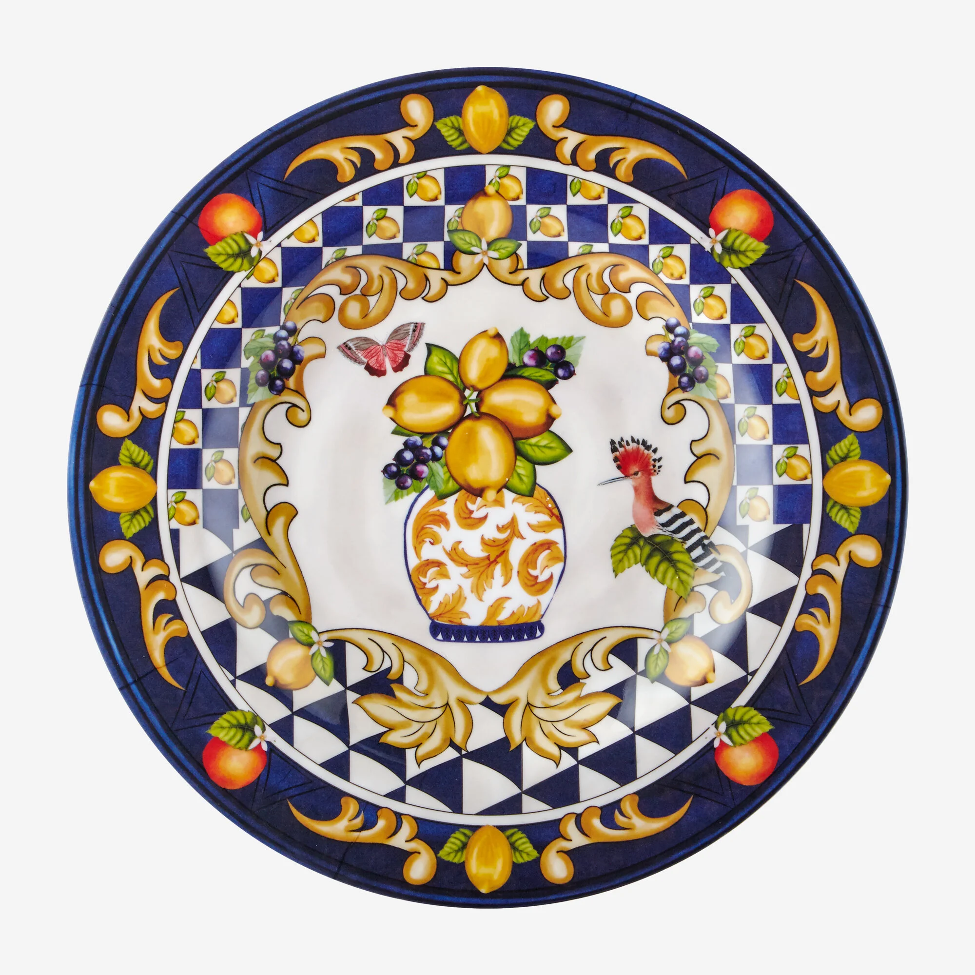 Capri Kırmızı Vazo Desenli Tabak 21,5cm