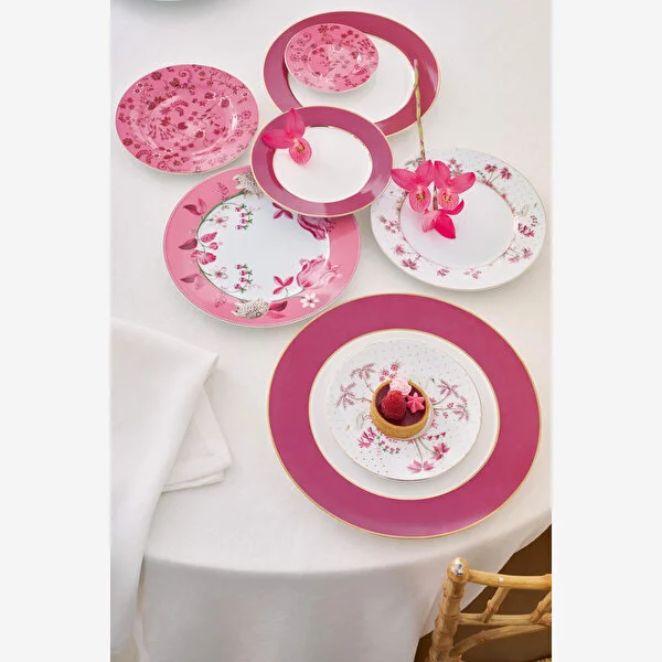 Jolie Pembe Petit Four Tabağı 12 cm