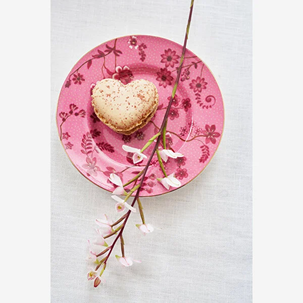 Jolie Pembe Petit Four Tabağı 12 cm