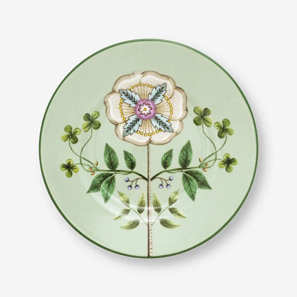 Lily & Lotus Yeşil Petit Four Tabağı 12 cm