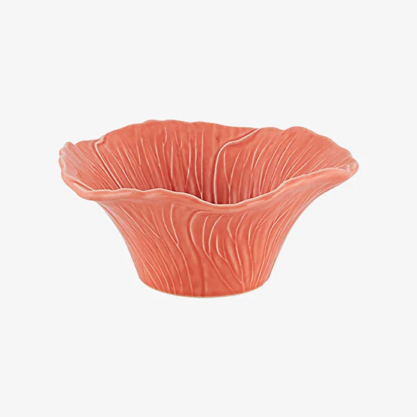 Maria Flor Çiçekli Turuncu Kase 15,5 cm