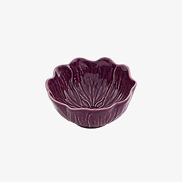 Flora Çiçek Formlu Mor Kase 12 cm 