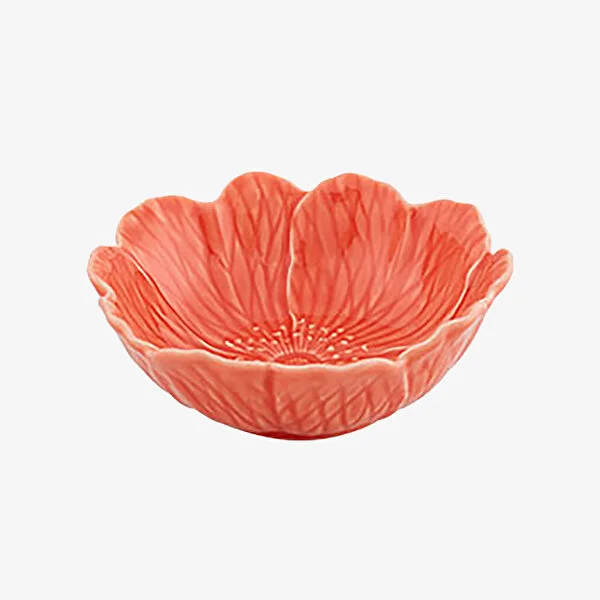 Flora Çiçek Formlu Turuncu Kase 17 cm 