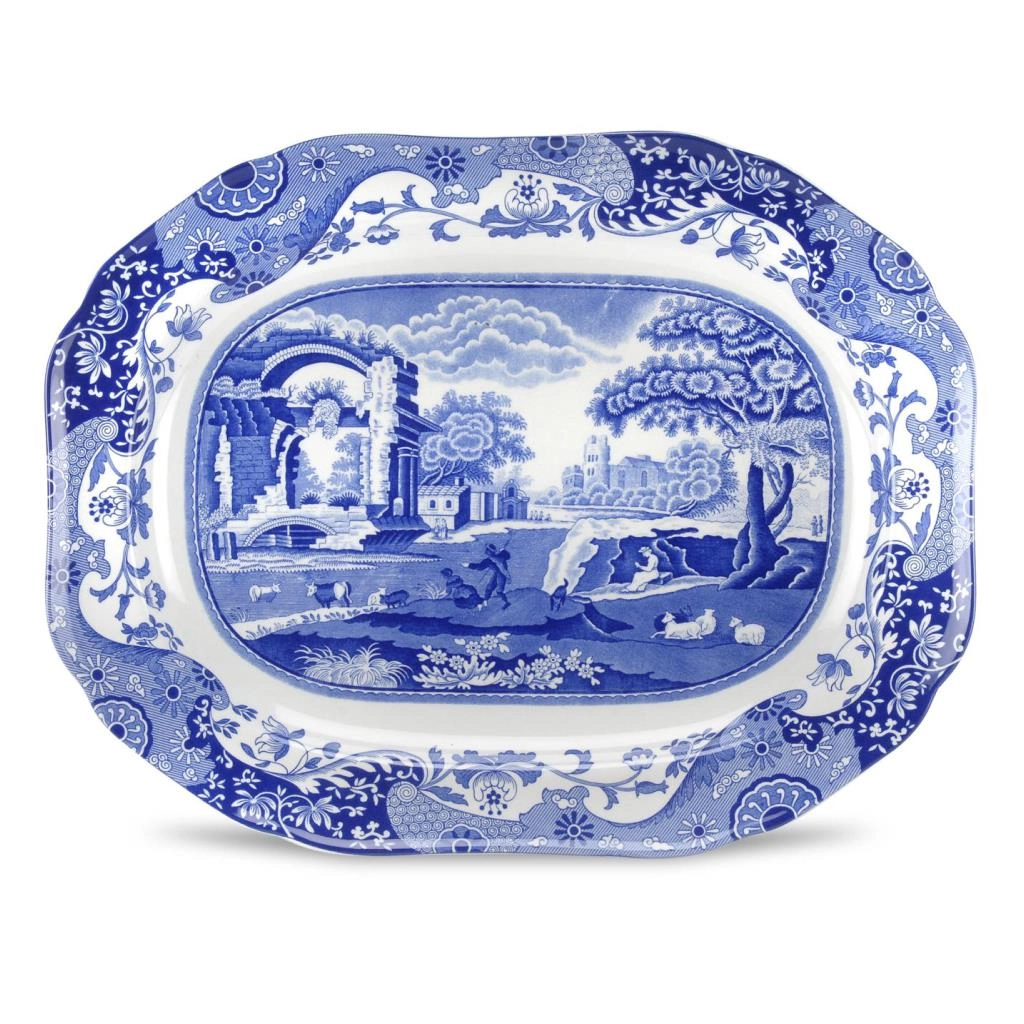 BLUE ITALIAN  OVAL SERVİS 41 CM
