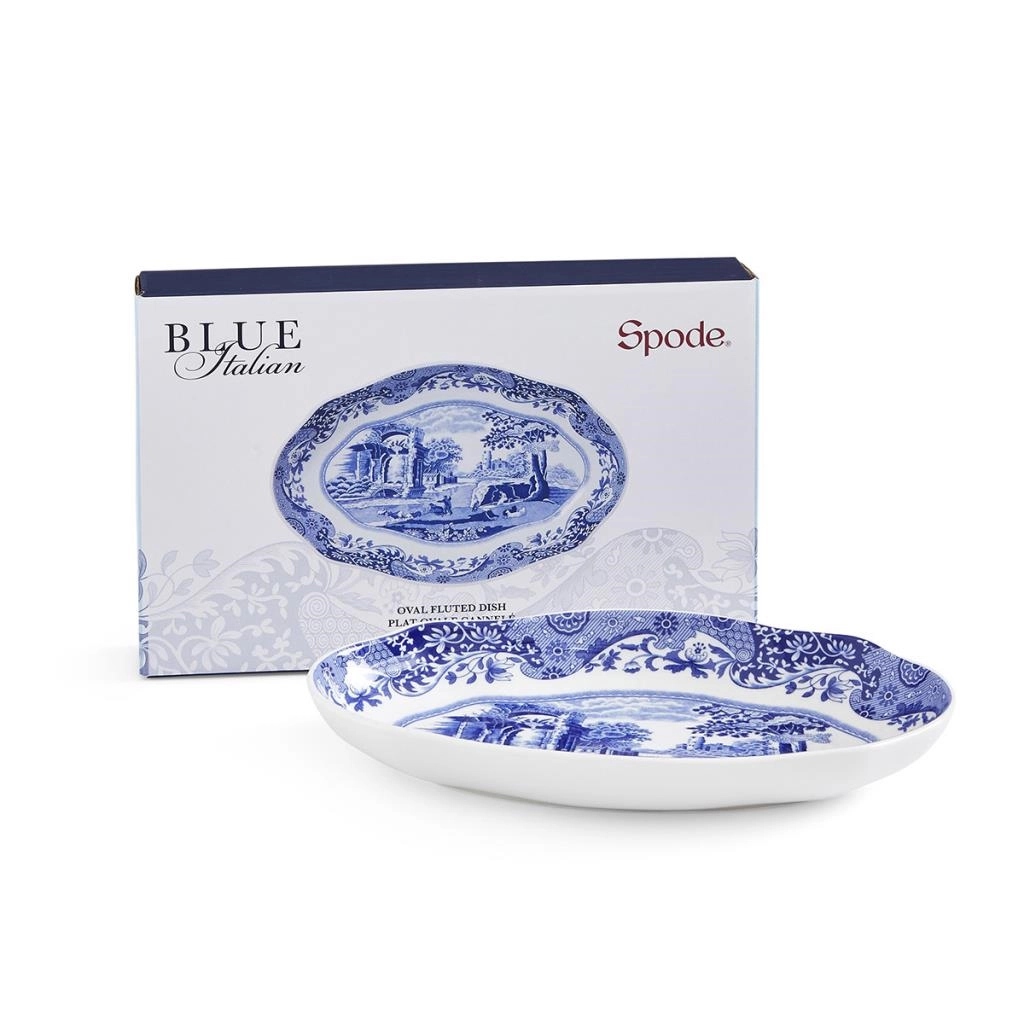 BLUE ITALIAN OVAL SERVİS 22 CM