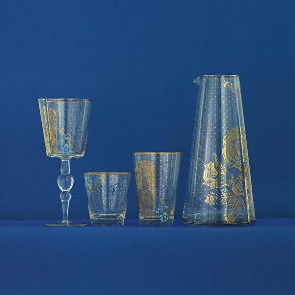 Royal Kadeh Altın Çiçek Desenli 360 ml.