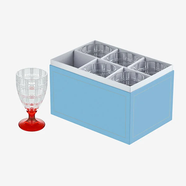 LINEA RED CLEAR MIX ACRYLIC GOBLET 400 ML