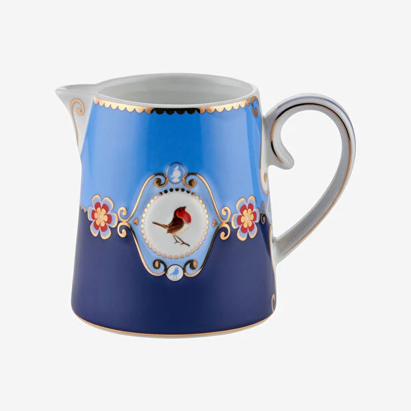 Love Birds Mavi Madalyon Desenli Sütlük 270 ml
