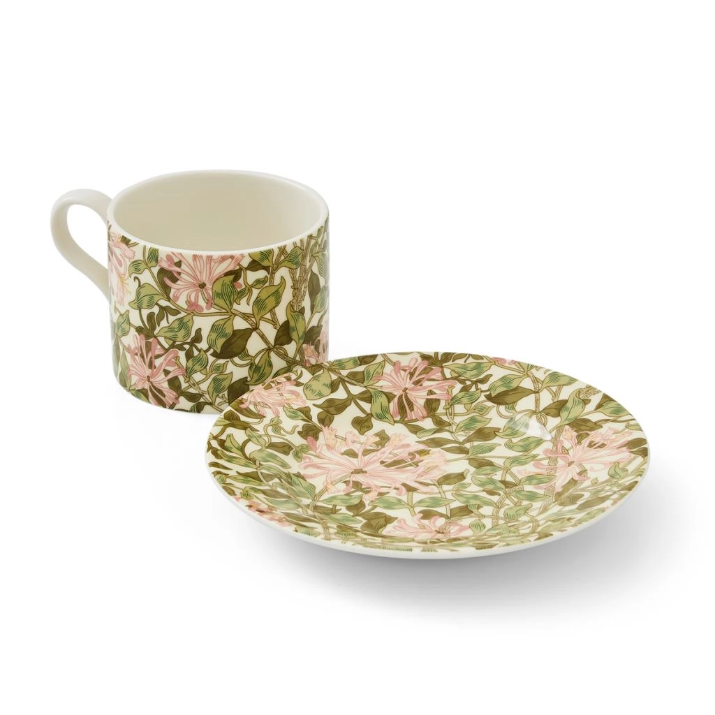 Spode Morrıs & Co 7.3 Cm Honeysuckle Cay Fıncan Ve Tabagı